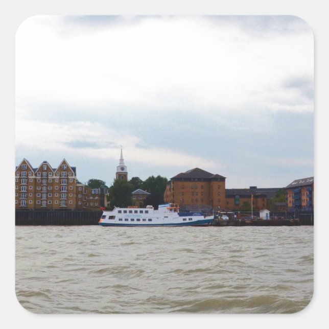 Adesivo Quadrado Gravesend em Kent. (Frente)