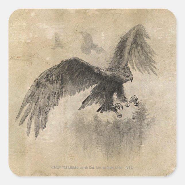Adesivo Quadrado Great Eagles Sketch (Frente)