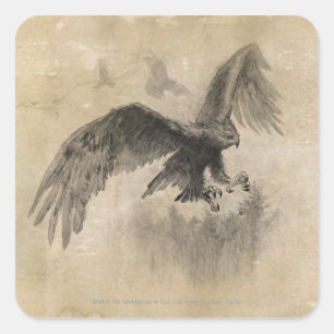 Adesivo Quadrado Great Eagles Sketch