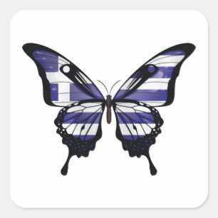 Adesivo Quadrado Grécia Swallowtail Butterfly Sticker