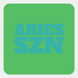 Adesivo Quadrado Green Aries SZN Legal