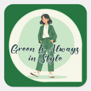 Adesivo Quadrado Green Is My Vibe Shirt – St Patrick’s Autocolante