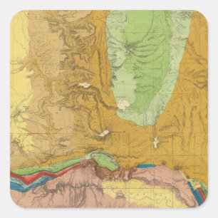 Adesivo Quadrado Green River da estrada de trilho pacífica da uni