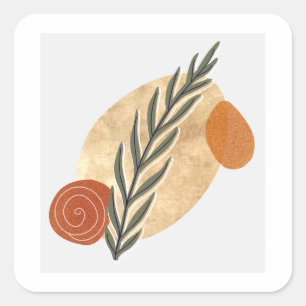 Adesivo Quadrado Green Stalk Boho