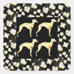 ADESIVO QUADRADO GREYHOUND BLING