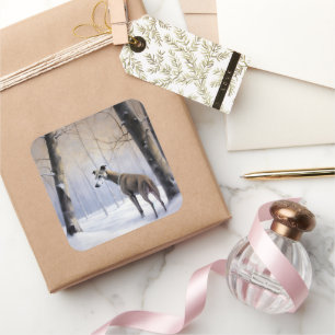 Adesivo Quadrado Greyhound Italiano Deixe nevar Natal