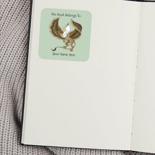 Adesivo Quadrado Griffin Fantasy Griffin Mythology (Criador carregado)