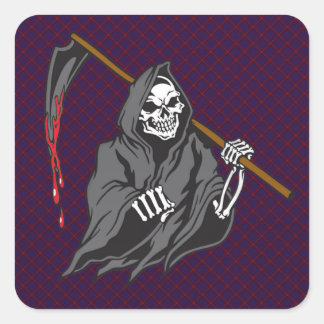 Adesivo Quadrado Grim Reaper