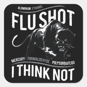 Adesivo Quadrado Gripe Não Pensa -