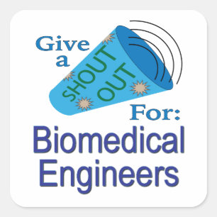 Adesivo Quadrado Gritar por Engenheiros biomédicos