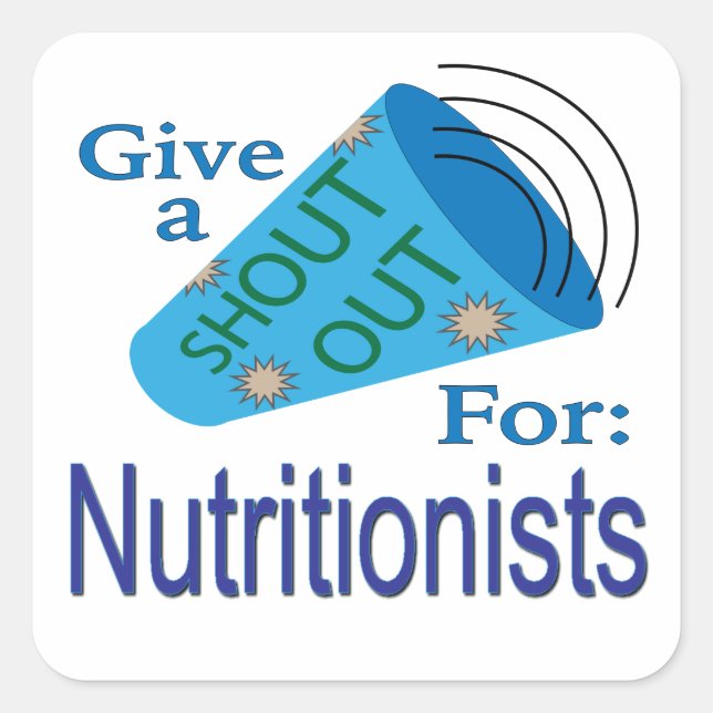 Adesivo Quadrado Gritar por Nutricionistas (Frente)