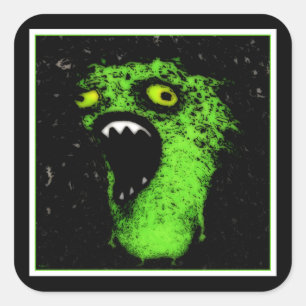 Adesivo Quadrado Gritar Verde