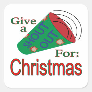 Adesivo Quadrado Grite para o Natal