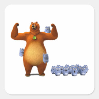 Adesivo Quadrado Grizzy e limming