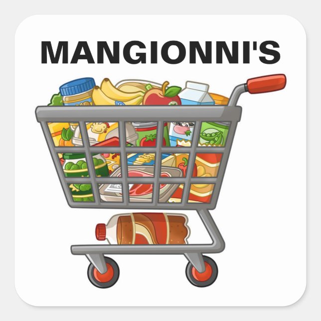 Adesivo Quadrado Grocery (Frente)