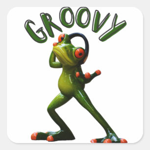 Adesivo Quadrado Groovy Green Sapo