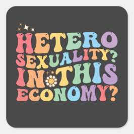 Adesivo Quadrado Groovy Hetero Heterossexualidade Nesta Economia LG