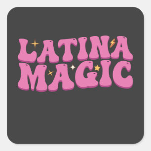Adesivo Quadrado Groovy Latina Magic Cute Pink
