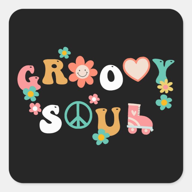 Adesivo Quadrado Groovy Soul (Frente)