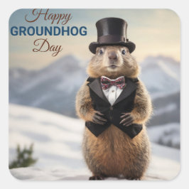Adesivo Quadrado Groundhog