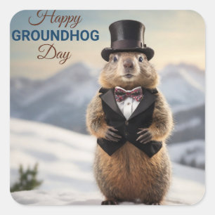 Adesivo Quadrado Groundhog