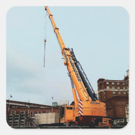 Adesivo Quadrado Grua amarela