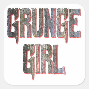 Adesivo Quadrado Grunge Girl