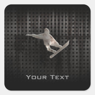 Adesivo Quadrado Grunge Snowboard