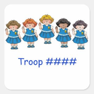 Adesivo Quadrado Grupo da margarida