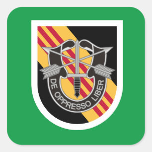 ADESIVO QUADRADO GRUPO DAS FORÇAS ESPECIAIS 5 BERET FLASH/DUI