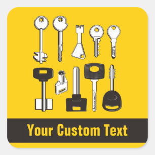 Adesivo Quadrado Grupo de chaves