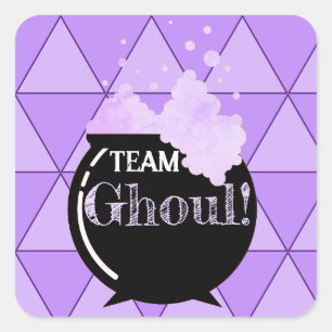 Adesivo Quadrado Grupo Ghoul - Partido de Revelação de Gênero