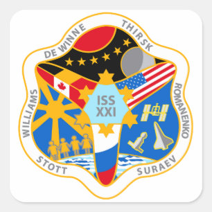 Adesivo Quadrado Grupos do ISS: Expedição 21