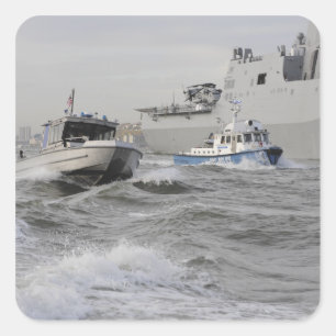 Adesivo Quadrado Grupos dos departmen da guarda costeira e da