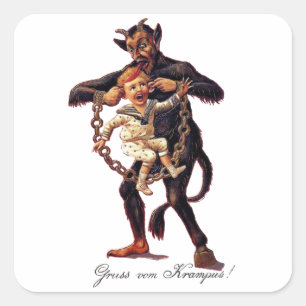 Adesivo Quadrado Gruss Vom (Saudações De Krampus)