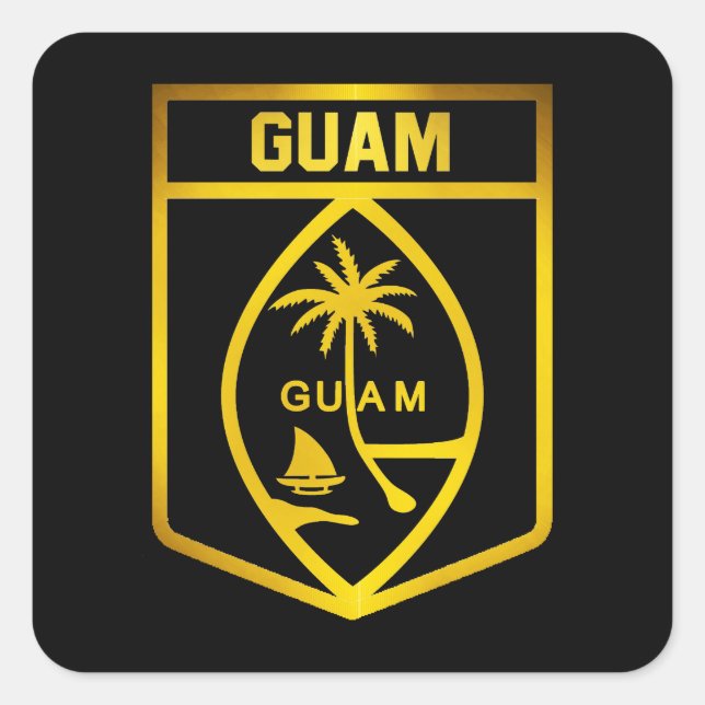 Adesivo Quadrado Guam Emblem (Frente)