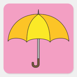 Adesivo Quadrado Guarda-chuva Amarelo