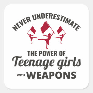 Adesivo Quadrado Guarda de cores Sinalizador Corps Banda de dançari