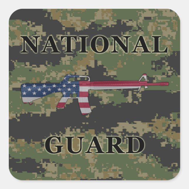 Adesivo Quadrado Guarda nacional M16 Sticker Digital (Frente)