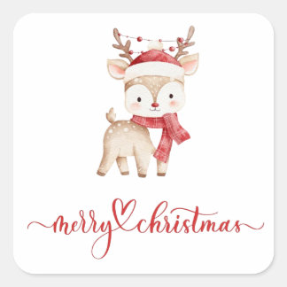 Adesivo Quadrado Guardanapo Feliz Natal