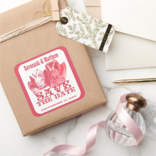 Adesivo Quadrado Guarde o Vestido de Casamento da VacaRapariga da V