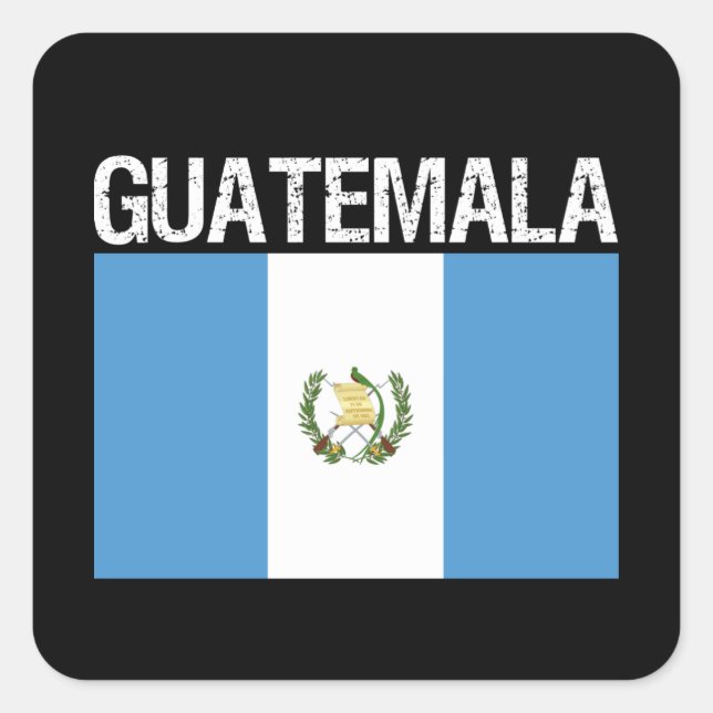 Adesivo Quadrado Guatemala, bandeira da Guatemala (Frente)