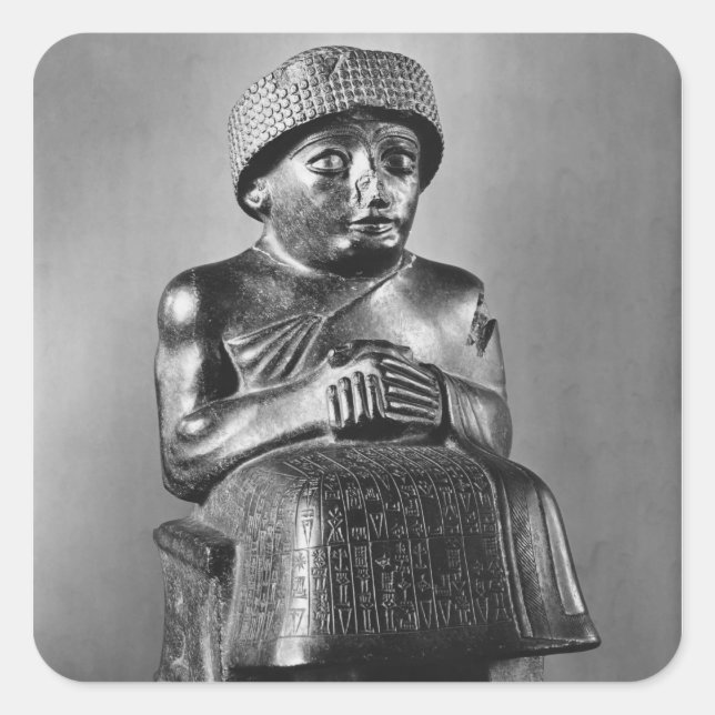 Adesivo Quadrado Gudea, Príncipe de Lagash (Frente)