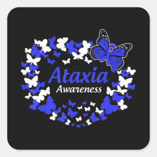 Adesivo Quadrado guerreiro da borboleta ataxia com T-Shirt com fita
