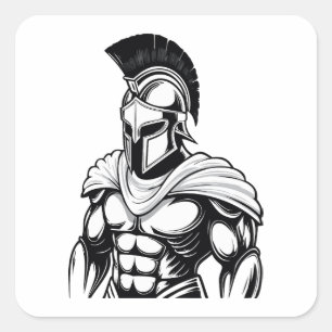 Adesivo Quadrado guerreiro espartano