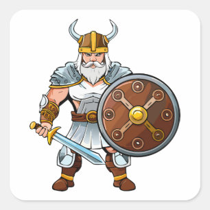 Adesivo Quadrado Guerreiro viking ou gaulês