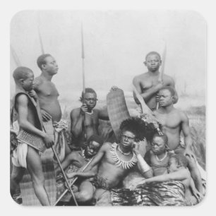 Adesivo Quadrado Guerreiros, Congo Belga, 1894