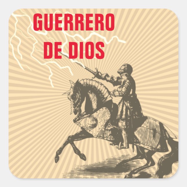 Adesivo Quadrado guerrero de Dios (Frente)