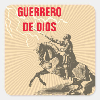 Adesivo Quadrado guerrero de Dios
