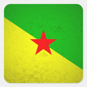 Adesivo Quadrado Guiana Francesa